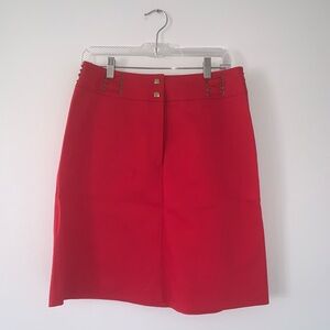 Red Straight Skirt